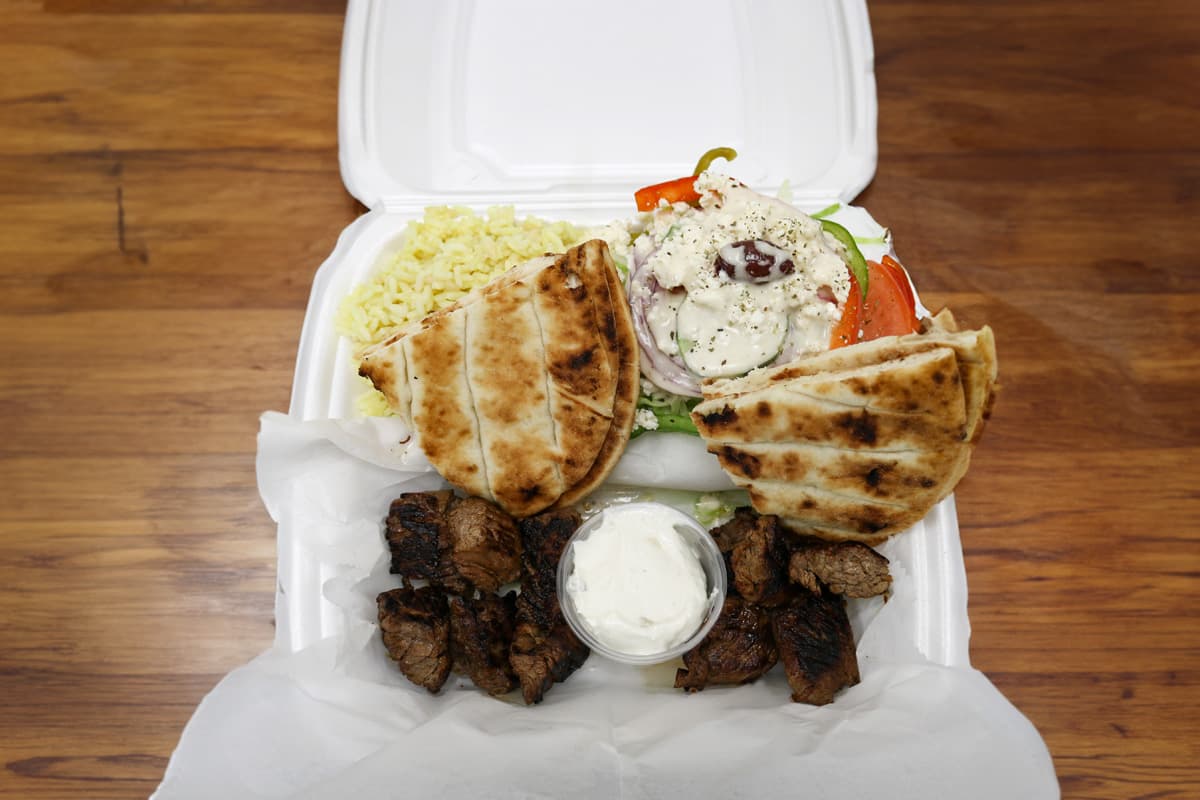 Souvlaki Dinner with Pita