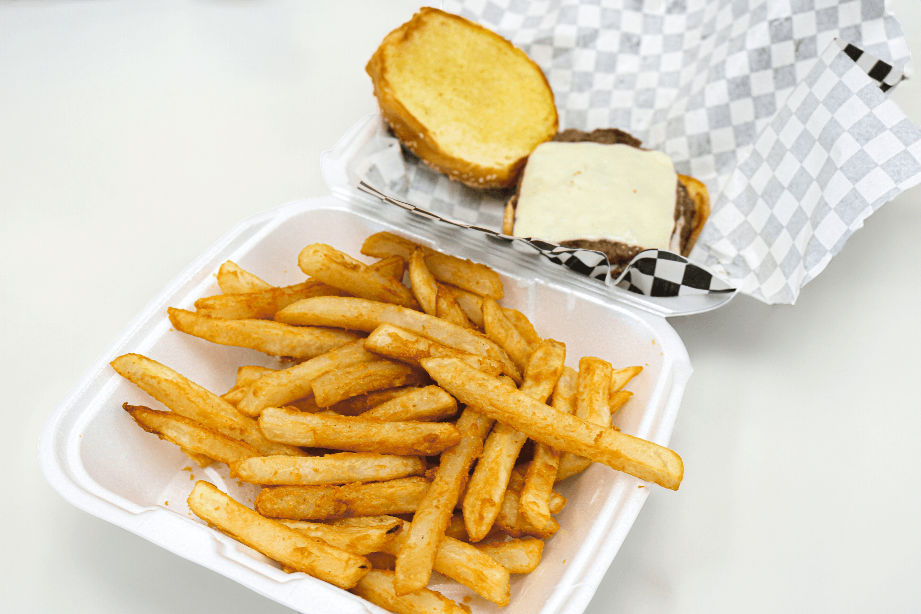 Turkey Burger with French Fries